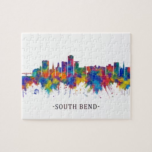 South Bend Indiana Skyline Legpuzzel (Horizontaal)