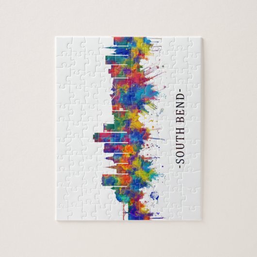South Bend Indiana Skyline Legpuzzel (Verticaal)