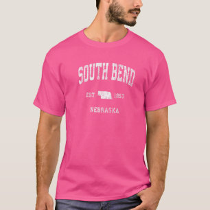 South Bend Nebraska Ne Vintage Atletiek Sporten T-shirt