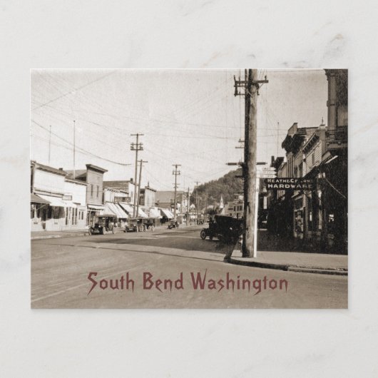 South Bend Washington circa 1925 Briefkaart (Voorkant)