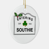 South Boston MA Keramisch Ornament (Rechts)