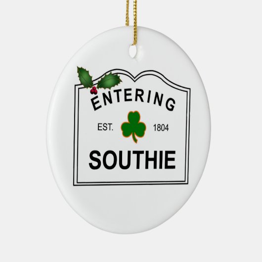 South Boston MA Keramisch Ornament (Rechts)