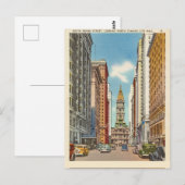 South Broad Street Op weg naar het stadhuis Briefkaart (Voorkant / Achterkant)