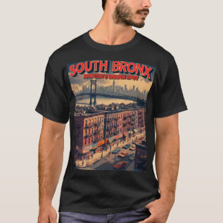 South Bronx Tourism Poster - Retro Parodie Reizen  T-shirt