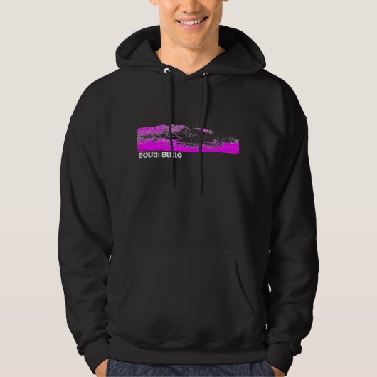 South Butte Black en Pink Mountain Hoodie (Voorkant)