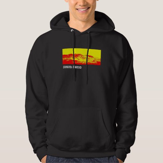 South Butte Black en Red Mountain Hoodie (Voorkant)