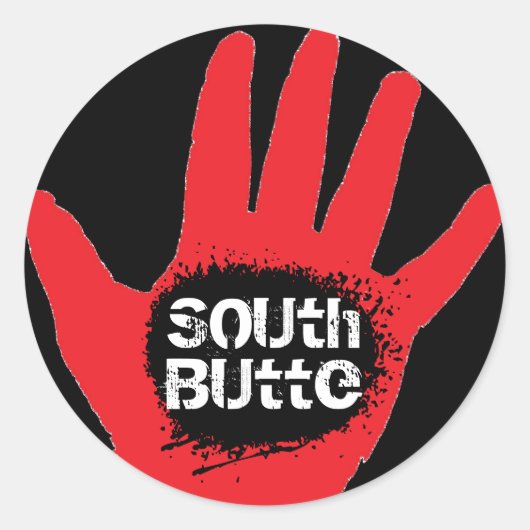 South Butte "gevangen met rode handen" Sticker set (Voorkant)