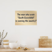 South Carerdddd Running the Country Poster (Keuken)