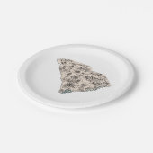 South Carolina  Afbeelding Map Borden Papieren Bordje (Gekanteld)