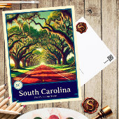 South Carolina | Anime Style Cel Shaded Briefkaart
