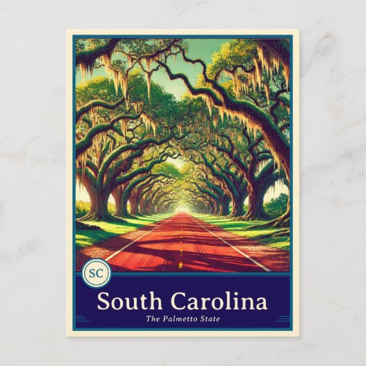 South Carolina | Anime Style Cel Shaded Briefkaart (Voorkant)
