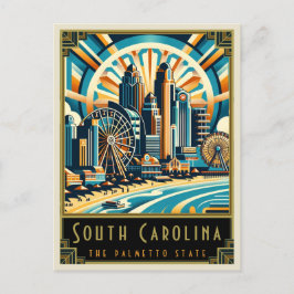 South Carolina | Art. Deco Briefkaart
