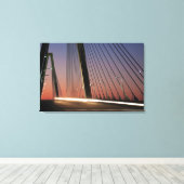 South Carolina, Arthur Ravenel Jr. Bridge Canvas Afdruk (Insitu (Houten vloer))