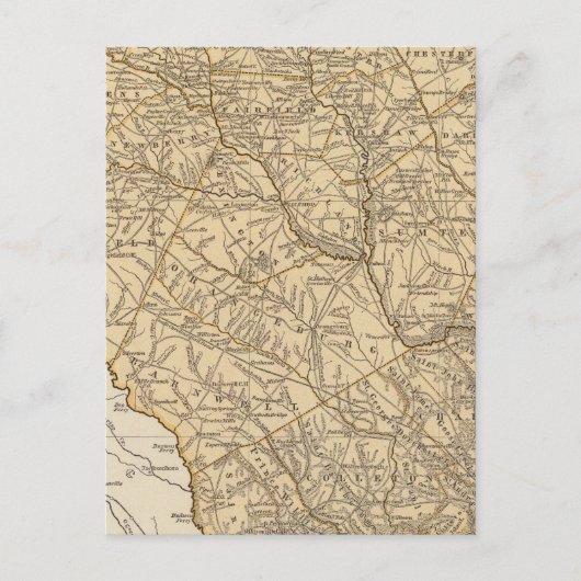 South Carolina Atlas Map Briefkaart (Voorkant)