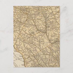South Carolina Atlas Map Briefkaart