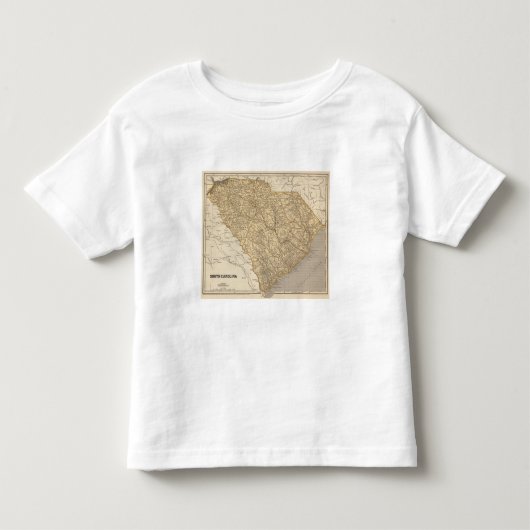 South Carolina Atlas Map Kinder Shirts (Voorkant)