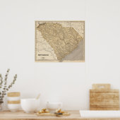 South Carolina Atlas Map Poster (Keuken)