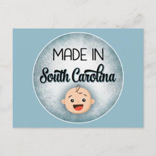 South Carolina Baby Funny Blue New Boy Briefkaart