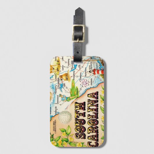  South Carolina Bagagelabel (Voorkant (verticaal))