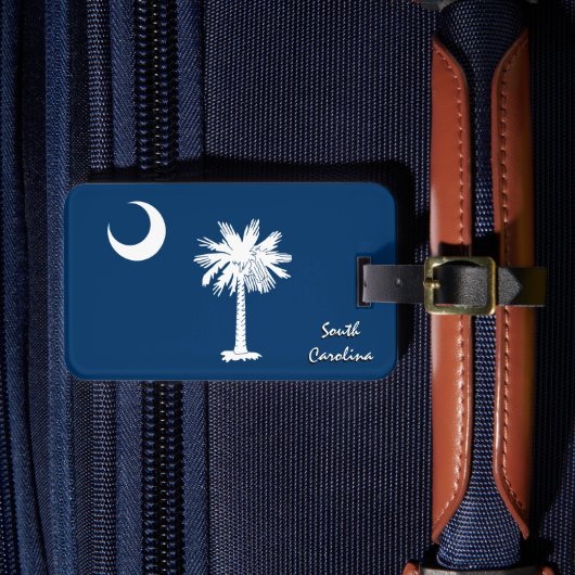 South Carolina Bagagelabels, patriot Carolina Flag Bagagelabel (Voorkant Insitu 4)