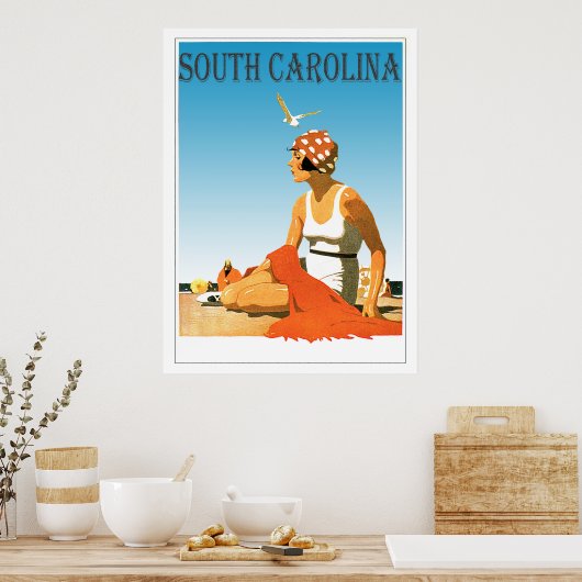  South Carolina Beach Scene Poster (Keuken)