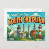 SOUTH CAROLINA BRIEFKAART (Voorkant / Achterkant)