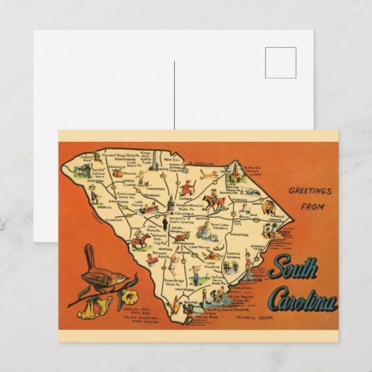 South Carolina Briefkaart (Voorkant / Achterkant)