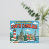 SOUTH CAROLINA BRIEFKAART (Staand voorkant)