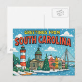 SOUTH CAROLINA BRIEFKAART (Voorkant / Achterkant)