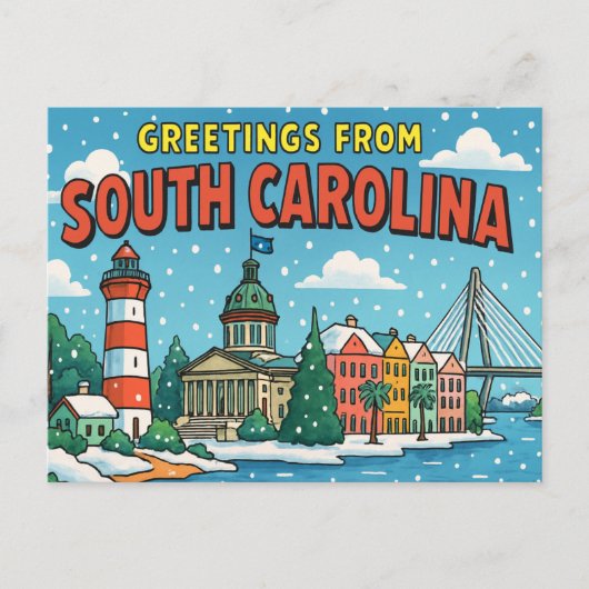 SOUTH CAROLINA BRIEFKAART (Voorkant)