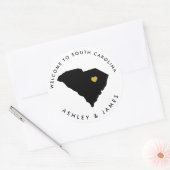 South Carolina Bruiloft Welkom Sticker voor Box Ba (Envelop)