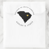 South Carolina Bruiloft Welkom Sticker voor Box Ba (Tas)