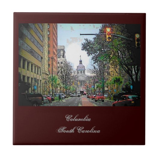 South Carolina Capital Tegeltje (Voorkant)