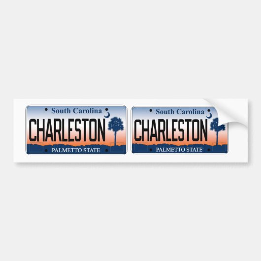 South Carolina Charleston Sunrise licence bord Bumpersticker (Voorkant)