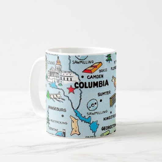 South Carolina - Columbia Mug Koffiemok (Voorkant links)