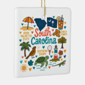South Carolina Custom Family Trip Christmas Keramisch Ornament (Rechts)