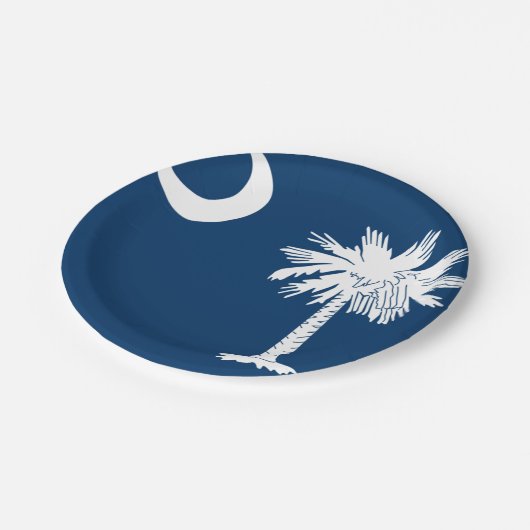 South Carolina Custom Paper Borden 7'' Papieren Bordje (Gekanteld)