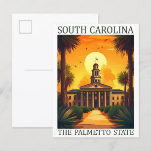 South Carolina de Palmetto Staat USA Reisbestemmin Briefkaart