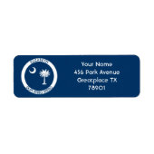 South Carolina De persoonlijke vlag van de deelsta Etiket (Voorkant)