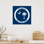 South Carolina De persoonlijke vlag van de deelsta Poster (Keuken)