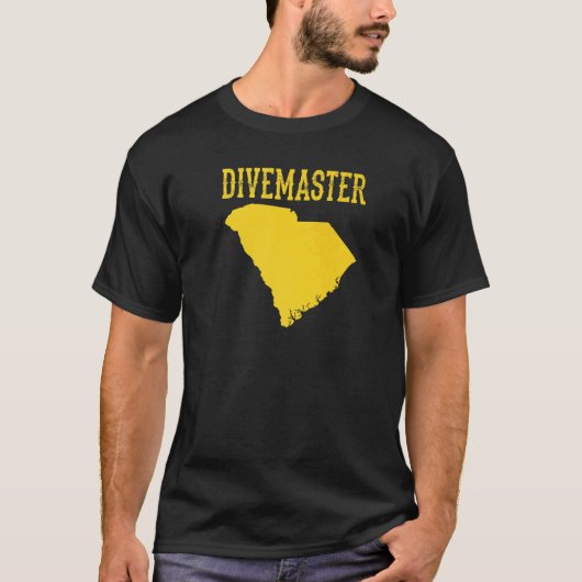 South Carolina Divemaster Duik Instructeur T-shirt (Voorkant)