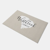 South Carolina Family Monogram State Doormat Deurmat (Schuin)