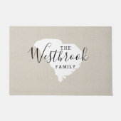 South Carolina Family Monogram State Doormat Deurmat (Voorkant)