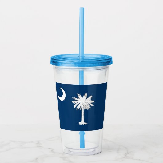 South Carolina Flag Acryl Drinkbeker (Voorkant)