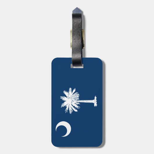South Carolina Flag Bagagelabel (Achterkant verticaal)