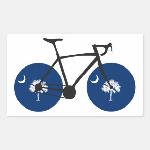 South Carolina Flag Bicycle Rechthoekige Sticker