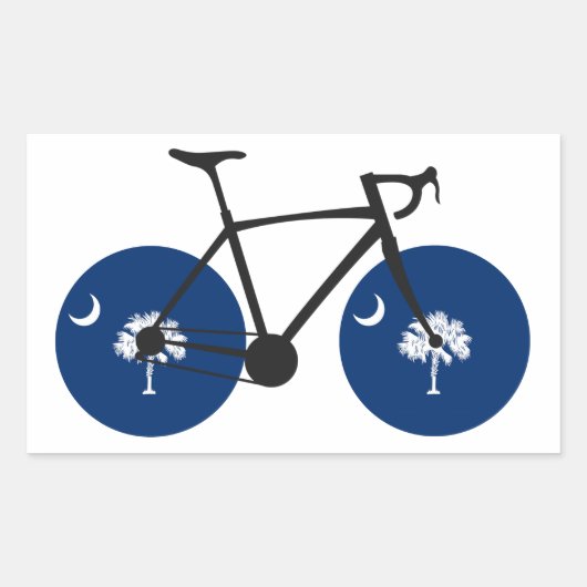 South Carolina Flag Bicycle Rechthoekige Sticker (Voorkant)