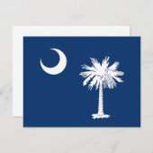 South Carolina Flag Dank je wel kaart (Voorkant / Achterkant)