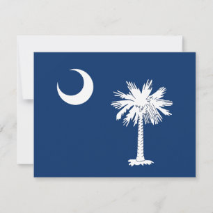 South Carolina Flag Dank je wel kaart