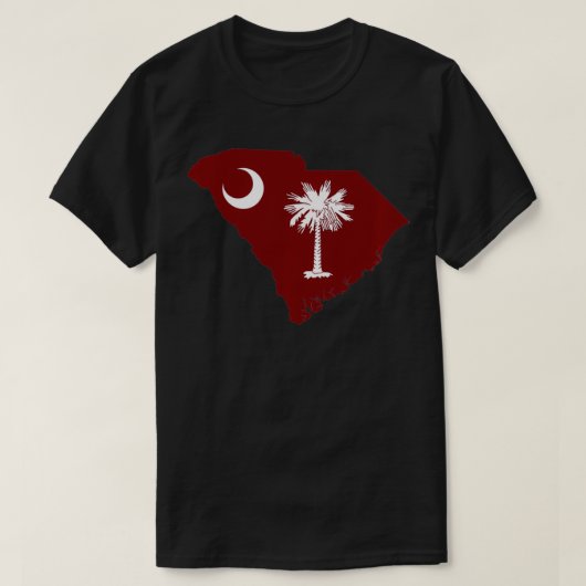 South Carolina Flag en State Flag Classic SC Desi T-shirt (Design voorkant)